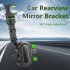 Car Phone Holder Rearview Mirror Hanging Clip Stand 960 Degree Rotatable Bracket Compatible For Iphone grey