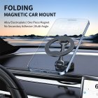 Car Phone Mount Holder 360 Degree Rotation Car Mount Mobile Phone Stand Magnetic Foldable Cradle Universal Car Phone Holder black