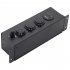 Car Power Supply Socket Box Voltmeter Charger Power Box with Independent Switch Control Black