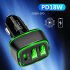 Car Qc3 0 pd 18w Fast Charging Car Charger 3 In 1 Type c Cigarette Lighter Overcharge Overheating Car Charger Wide Applications White