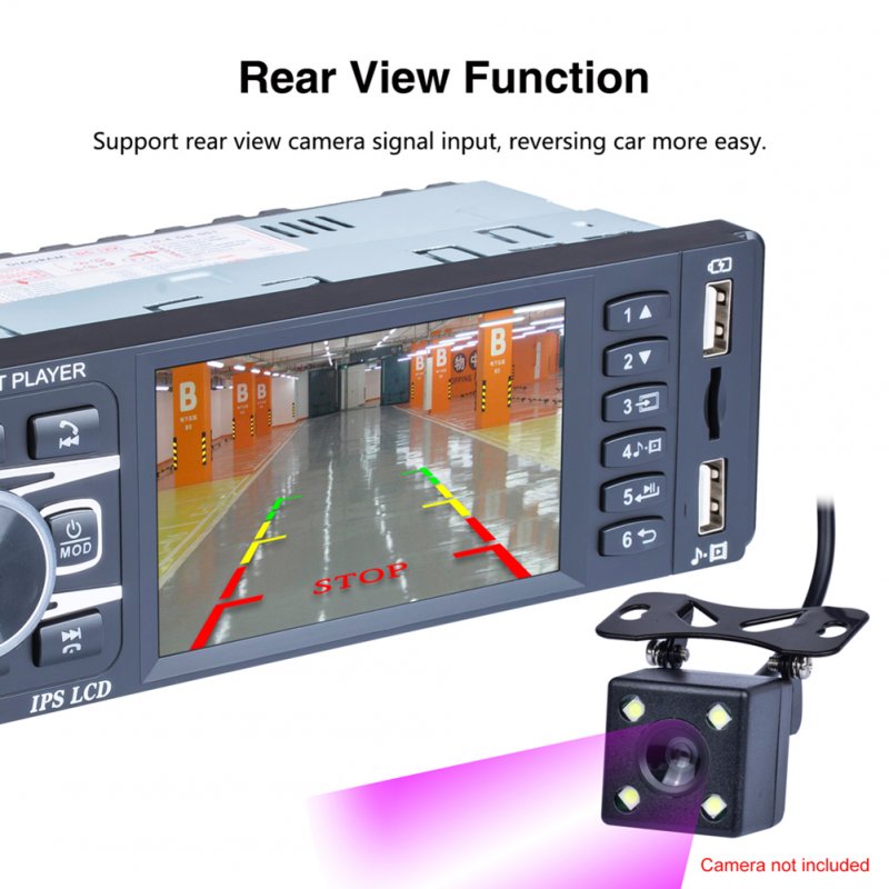 Car Radio 4.1-inch Digital Ips Screen Mp5 Player Aux Usb Card Bluetooth