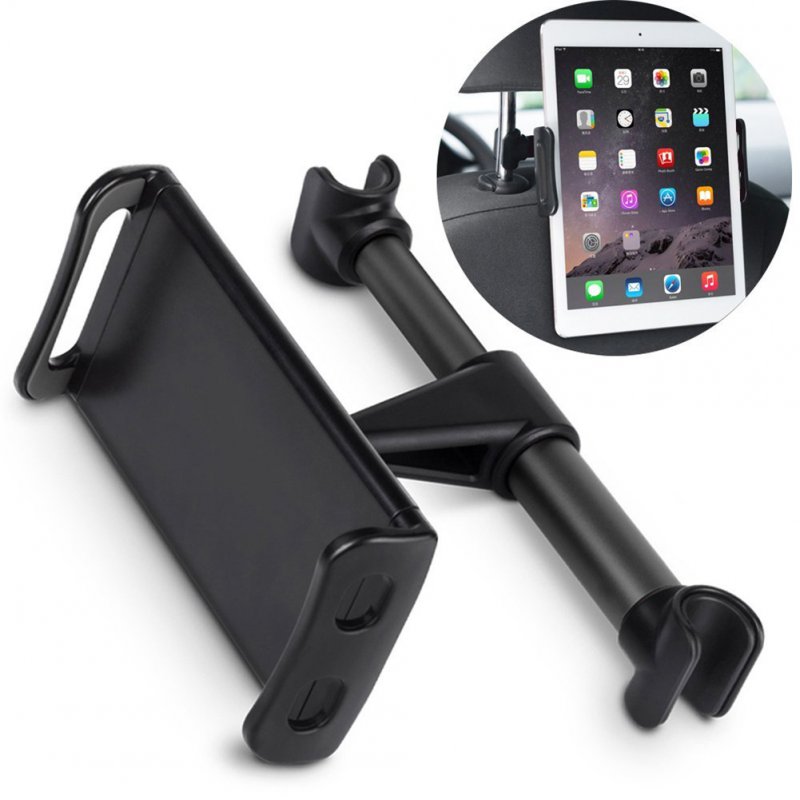 Wholesale Car Rear Seat Headrest Bracket 360 Degree Rotation Adjustable  Width Phone Holder Compatible For Ipad Tablet 4-11 Inch black From China
