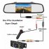 Car Rear View Backup Camera Kit 5 inch LCD HD Display 9LED Parking Night Vision Camera Monitor System IP68 Waterproof black