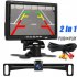 Car Rear View Backup Camera Night Infrared Vision System 7 inch Screen Monitor Ip68 Waterproof For Car Truck black