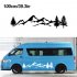 Car Rear Windshield Body Decal Fashion Mountain Forest Totem Reflective Car Styling Sticker black
