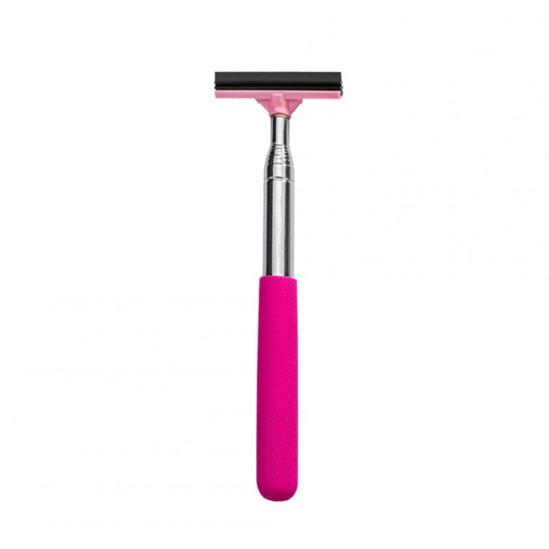 Car Rearview Mirror Wiper, Retractable Side Rear View Mirror Squeegee, Wing Mirror Wiper Cleaner, Portable Cleaning Tool For SUV Truck RV All Vehicles pink