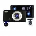 Car Recorder 3 Lens 360 Degree Rotation Front Rear Integrated Double 1080p Three way Camera