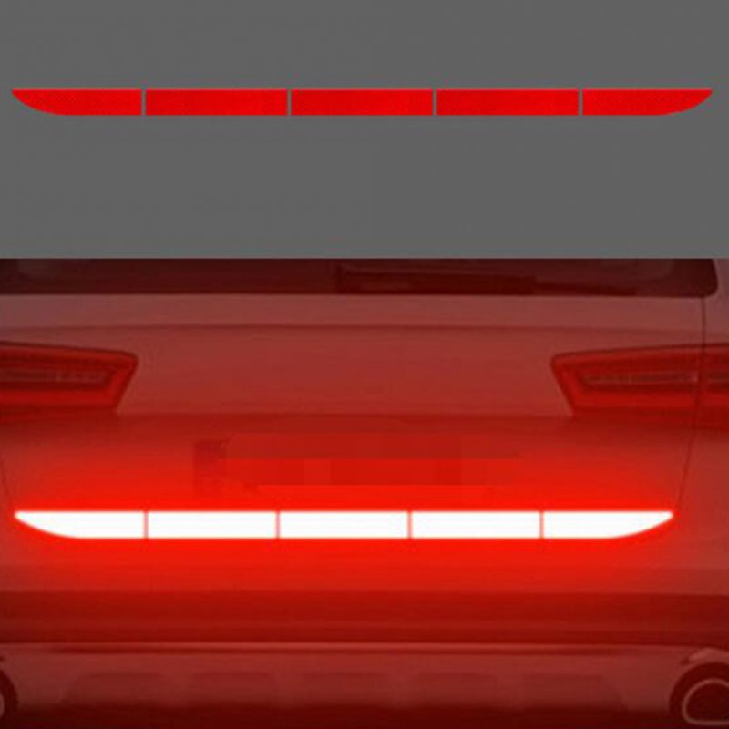 Car Reflective Sticker Warning Strip Tape Protective Car Sticker Warn on Car Body Trunk Exterior red