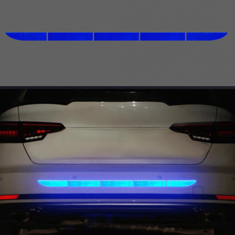 Car Reflective Sticker Warning Strip Tape Protective Car Sticker Warn on Car Body Trunk Exterior blue