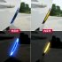Car Reflective Strip Door Warning Reflector Carbon Fiber Universal Luminous Stickers Decals Wheel eyebrow sticker   red   black