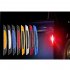 Car Reflective Strip Door Warning Reflector Carbon Fiber Universal Luminous Stickers Decals Wheel eyebrow sticker   red   black