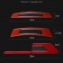 Car Reflective Strip Door Warning Reflector Carbon Fiber Universal Luminous Stickers Decals Wheel eyebrow sticker   red   black