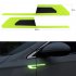 Car Reflective Strip Door Warning Reflector Carbon Fiber Universal Luminous Stickers Decals Door sticker   black   green