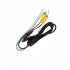 Car Reverse Rear View Parking Camera Video Extension  Cable Connecting Cord black