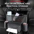 Car Seat Back Organizer Pu Leather Handbag Holder Central Control Multi purpose Net Pocket Interior Accessories black