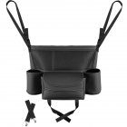 Car Seat Back Organizer Pu Leather Handbag Holder Central Control Multi-purpose Net Pocket Interior Accessories black
