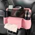 Car Seat Back Organizer Pu Leather Handbag Holder Central Control Multi purpose Net Pocket Interior Accessories pink