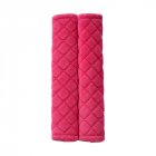 Car Seat Belt Shoulders Pads Covers Cushion Warm Short Plush Safety Shoulder Protection Rose red
