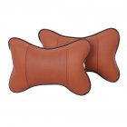 Leather <span style='color:#F7840C'>Pillow</span> Soft Headrest Cushion Pad