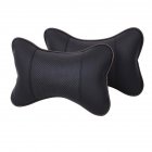Car Seat PU Leather Pillow Soft Headrest Cushion Pad Memory Foam Head Neck Protector Black