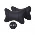 Car Seat PU Leather Pillow Soft Headrest Cushion Pad Memory Foam Head Neck Protector Black