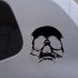 Car Skull Face Sticker Motorcycle Reflective Decoration Decals black