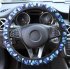 Car Steering Wheel Covers Antiskid Stretch on Cute Blue Printing Universal 36cm 40cm Car Steering Wheel Cover blue