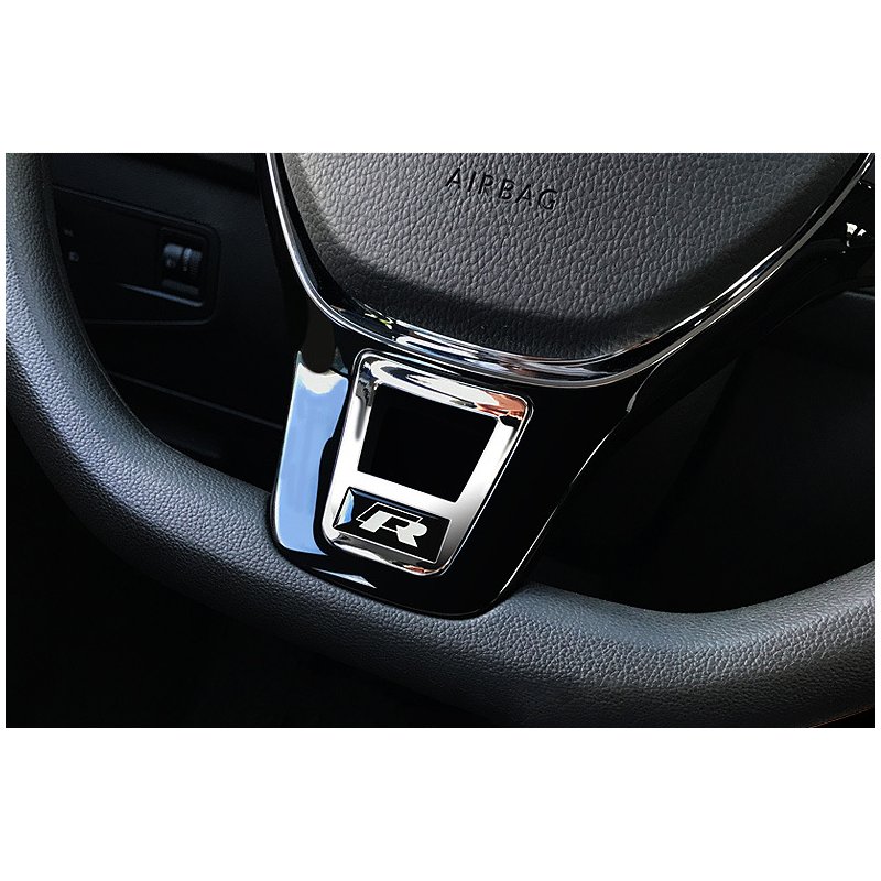 Car  Steering  Wheel  Trim R Line Emblem Sticker For Golf 7 7.5 Mk7 Arteon Jetta Tiguan Passat B8 Accessories Black R mark