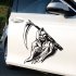 Car Sticker Grim Reaper Skull Pattern Decal Machine Car Truck Wall Window Vinyl Sticker black