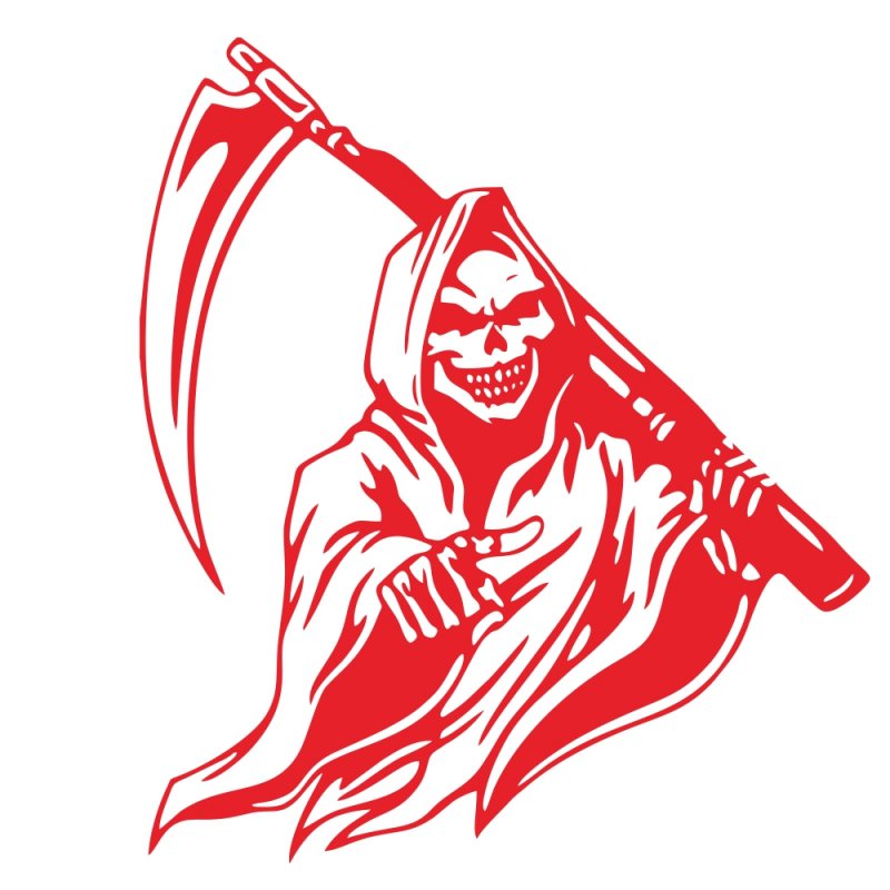 Grim Reaper Fishing Halloween' Sticker