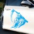 Car Sticker Grim Reaper Skull Pattern Decal Machine Car Truck Wall Window Vinyl Sticker blue