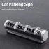 Car Stop  Sign Styling Temporary Parking Card Number Plate Mobile Phone Number Plate silver