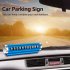 Car Stop  Sign Styling Temporary Parking Card Number Plate Mobile Phone Number Plate silver