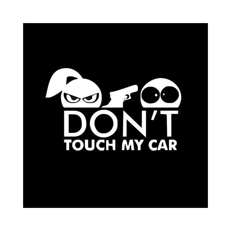 Car Styling Funny Car Sticker for Warning Do Not Touch My Car White