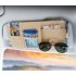 Car Sun Visor Card Holder Glasses Clip with Mobile Phone Bag gray