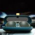 Car Sun Visor Sunglasses Case Holder Multi function with Car Aromatherapy Interior Glasses Box Storage Innocent White with 1 Fragrant Tablet