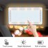 Car Sun Visor Vanity Mirror Rechargeable LED Makeup Mirror With 3 Light Modes 60 LEDs Dimmable Touch Control black