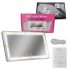 Car Sun Visor Vanity Mirror Rechargeable LED Makeup Mirror With 3 Light Modes 60 LEDs Dimmable Touch Control black