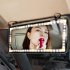 Car Sun Visor Vanity Mirror Rechargeable LED Makeup Mirror With 3 Light Modes 60 LEDs Dimmable Touch Control black