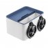 Car Tissue Box Armrest Water Cup Holder Phone Holder Adjustable Strap Multi functional Interior Storage Box blue
