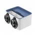 Car Tissue Box Armrest Water Cup Holder Phone Holder Adjustable Strap Multi functional Interior Storage Box blue