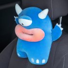 Car Tissue Holder Cute Cartoon Animals Plush Tissue Bag Plush Tissue Organizer For Car Backseat Home Office Big blue eyed