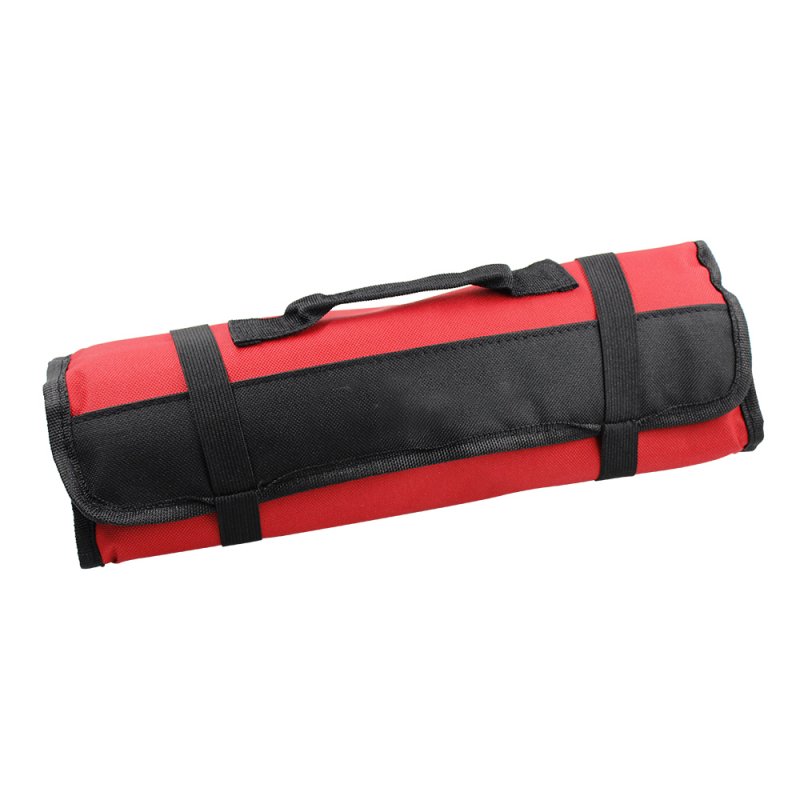 Car Tools Roll Up Tool Roll Pouch Bag Organizer Multi-function 600d Oxford Cloth Pouch red