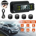 Car Tpms Solar Wireless Tire  Pressure  Monitoring  System Real-time Detection Solar Charging Easy Installation Tire Pressure Monitor black