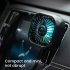 Car USB Fan For Air Vent Mounted  3 Speeds Low Noise Small Cooler With Colorful LED Light  Portable Fan For Car Vehicle  Van  Truck  SUV  RV White