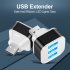 Car Usb Charging Extender 2 0 3 port Extended Usb Splitter With Indicator Light Plug And Play 3 In 1 For For Smart Phones Usb Fans silver
