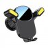 Car Vent Phone Mount Hook Clip 360   Rotation Adjustable Cell Phone Clamp Vent Clip For 4 7 7 Inch Smartphones Yellow stripe silver