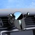 Car Vent Phone Mount Hook Clip 360   Rotation Adjustable Cell Phone Clamp Vent Clip For 4 7 7 Inch Smartphones Yellow brushe silver