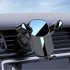 Car Vent Phone Mount Hook Clip 360   Rotation Adjustable Cell Phone Clamp Vent Clip For 4 7 7 Inch Smartphones Yellow brushe silver