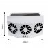 Car Ventilator 3 Cooler Fans Solar powered Cooling Vent Exhaust Portable Safe Auto Fan white